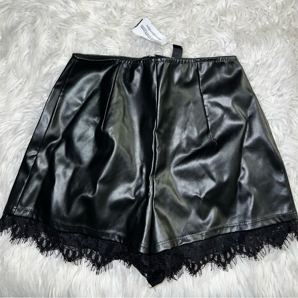 Pleather shorts